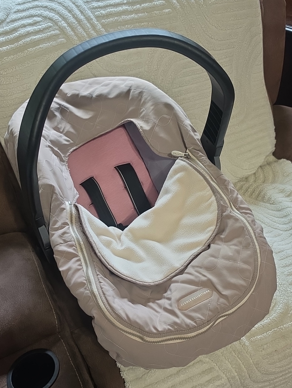 Plush Baby Car Seat Cover
